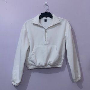 White quarter-zip